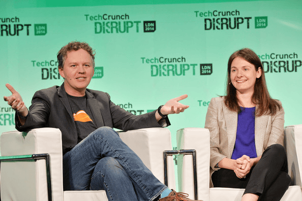 Foto de los fundadores de Cloudflare en la historia de Techcrunch